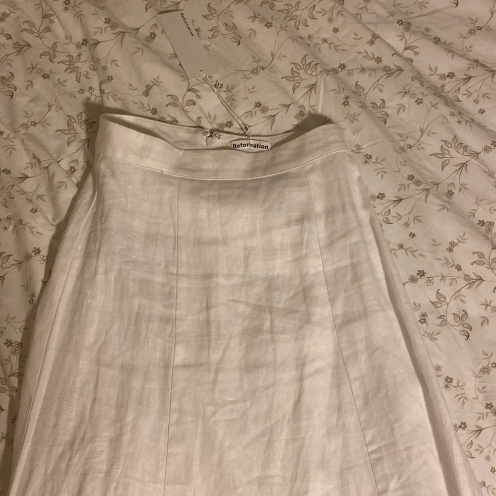 Reformation Linen Midi Skirt NWT